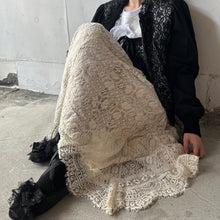 Cargar imagen en el visor de la galería, Cotton Lace Mix Handkerchief Hem Skirt #1423317