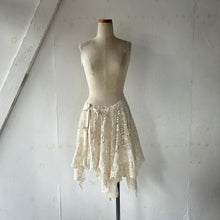 Cargar imagen en el visor de la galería, Cotton Lace Mix Poncho Cape Cardigan & Back Ribbon P/O BL & Wrap SK #1423022