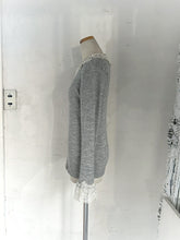 画像をギャラリービューアに読み込む, Tereco Rib Crewneck Eyelash FrillLace Long Sleeves P/O #1431071