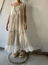 将图片加载到图库查看器,Sheer Tulle Yolk Gather Tiered Front Button Gilet Dress #7523545