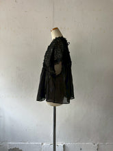 将图片加载到图库查看器,Sheer Tulle Yoke Gather Frill C/Li Loan Bolero Square BL Front Botton Back Ribbon #7523147