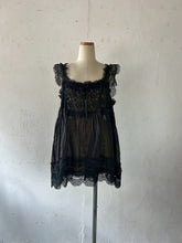 이미지를 갤러리 뷰어에 로드 , Sheer Tulle Gather Flair Camisole Back Elastic #7523046