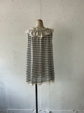 将图片加载到图库查看器,Lace mix frill Collar Lader lace Threaded Wide Ribbon Aline Flare Sleeveless P/O #1521076