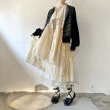 画像をギャラリービューアに読み込む, Lace×glen check bonding&denim bloson #1413620