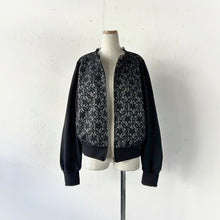 画像をギャラリービューアに読み込む, Lace×glen check bonding&denim bloson #1413620