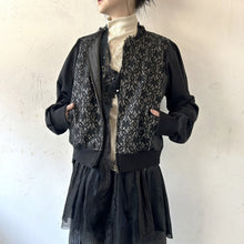 画像をギャラリービューアに読み込む, Lace×glen check bonding&denim bloson #1413620