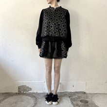 画像をギャラリービューアに読み込む, Lace×glen check bonding&denim bloson #1413620