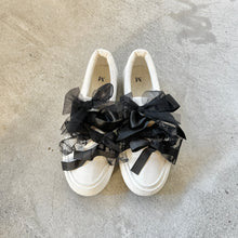 画像をギャラリービューアに読み込む, Ribbon mix slip-on sneakers #1415912

