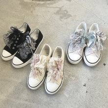 画像をギャラリービューアに読み込む, sparkle knit braid lace up sneakers #1415913
