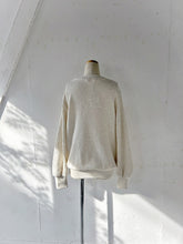 Cargar imagen en el visor de la galería, Cableknit &amp; Pique Striped Jersey Puff Sleeve P/O With Adjust Ribbon #1511003
