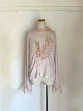 Cargar imagen en el visor de la galería, Crew Neck High Count Twist Yarn  Sheer Waffle Shirring Lace Frill P/O
