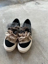 画像をギャラリービューアに読み込む, Dorothy Shoes cotton Linen Torchon Lace Mix Loan Frill Slipon Sneaker #1525936
