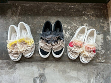 画像をギャラリービューアに読み込む, Dorothy Shoes cotton Linen Torchon Lace Mix Loan Frill Slipon Sneaker #1525936
