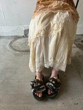 画像をギャラリービューアに読み込む, Cecile Sandal Line Cotton Lace Mix comfort Recovery Form Rubber Sandals #1525933
