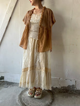 将图片加载到图库查看器，Sheer Tulle Yoke Gather Frill C/Li Loan Bolero Square BL Front Botton Back Ribbon #7523147
