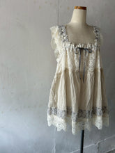 이미지를 갤러리 뷰어에 로드 , Sheer Tulle Gather Flair Camisole Back Elastic #7523046
