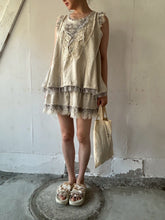 将图片加载到图库查看器，Front Lace up Gather Flare Sleeveless P/O #1521008
