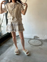 将图片加载到图库查看器，Front Lace up French Sleeve P/O #1521023
