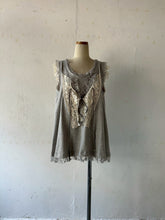 将图片加载到图库查看器，Front Lace up Gather Flare Sleeveless P/O #1521008
