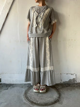 이미지를 갤러리 뷰어에 로드 , Elastic Waist Side Pocket  Gathered Frill long Pants #1521409
