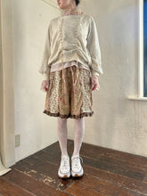 Cargar imagen en el visor de la galería, Cableknit &amp; Pique Striped Jersey Puff Sleeve P/O With Adjust Ribbon #1511003
