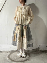 Cargar imagen en el visor de la galería, Gobelin Flower JQ Material Mix Patchwork Waist Elastic Balloon  Silhouette Gather SK #1513332
