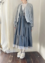 画像をギャラリービューアに読み込む, French terry lace mix V/N jumper dress NEW #1511551
