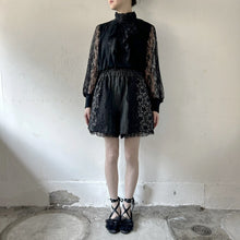 画像をギャラリービューアに読み込む, pleats tape mix lace frill ballet shoes #1415914
