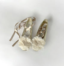 画像をギャラリービューアに読み込む, pleats tape mix lace frill ballet shoes #1415914
