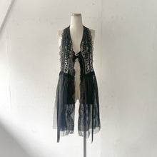 画像をギャラリービューアに読み込む, Lace mix button gilet shawl #1414906
