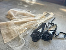 画像をギャラリービューアに読み込む, pleats tape mix lace frill ballet shoes #1415914
