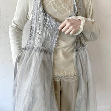 画像をギャラリービューアに読み込む, Lace mix button gilet shawl #1414906
