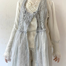 画像をギャラリービューアに読み込む, Lace mix button gilet shawl #1414906
