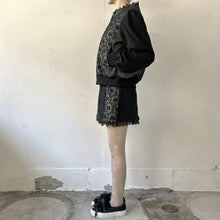 画像をギャラリービューアに読み込む, Lace×glen check bonding&amp;denim bloson #1413620
