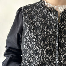 画像をギャラリービューアに読み込む, Lace×glen check bonding&amp;denim bloson #1413620
