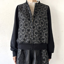 画像をギャラリービューアに読み込む, Lace×glen check bonding&amp;denim bloson #1413620
