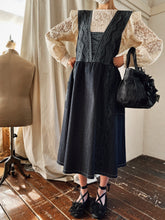 이미지를 갤러리 뷰어에 로드 , V/N waist gather jumper denim dress #1513565
